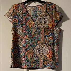 SHEIN Colorful Paisley Print Blouse